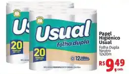 Supermercados Mateus Papel Higiênico Usual folha dupla oferta