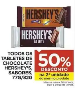 Carrefour Todos os tabletes de chocolate hershey's, sabores, oferta