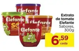 Carrefour Extrato de tomate Elefante Sabores, oferta