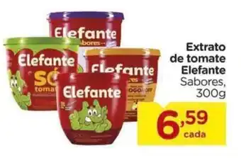 Carrefour Extrato de tomate Elefante Sabores, oferta