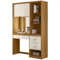 Benoit Penteadeira Multiuso Camarim Moval Lume 2 Portas 3 Gavetas MDP com Led 207 x 136 x 45cm oferta