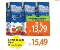 Atacadão Cemil - creme de leite oferta