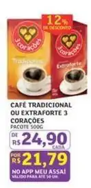 Assaí Atacadista Tradicional - cafe tradicional ou extraforte 3 corações oferta