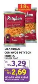 Assaí Atacadista Petybon - macarrão com ovos oferta