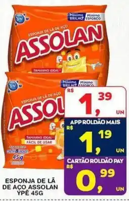 Roldão esponja de lã de aço assolan oferta