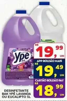 Roldão desinfetante bak ypê lavanda ou eucalipto oferta