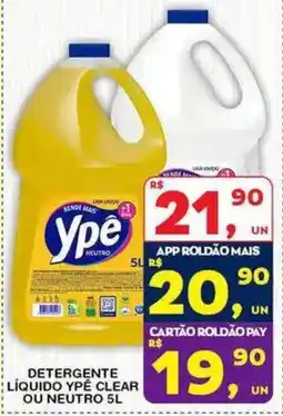Roldão Detergente líquido ypê clear ou neutro oferta