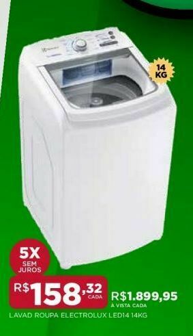 DB Supermercados Lavadora electrolux 14kg oferta
