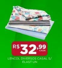 DB Supermercados Lençol diversos casal s/elast un oferta