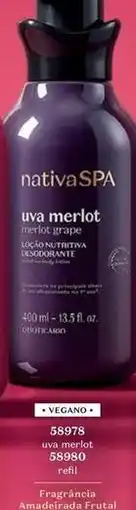 O Boticário Nativa - uva merlot oferta