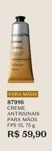 O Boticário Creme antissinais para maos fps oferta