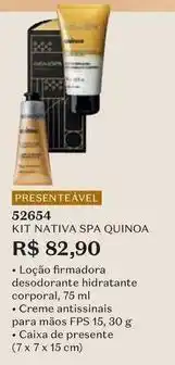 O Boticário Nativa - kit spa quinoa oferta