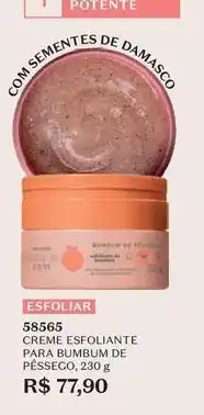 O Boticário Damasco - creme esfoliante para bumblum de pêsseco oferta
