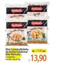Atacadão Maricota - mini coxinha/bolihina de queijo/calabresa/kibe oferta