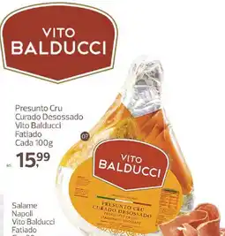 Supermercados Jau Serve Presunto Cru Curado Desossado Vito Balducci Fatiado Cada oferta