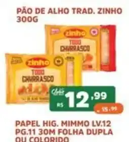 Supermercados Pague Menos pão de alho trad. zinho oferta