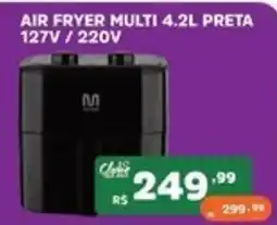Supermercados Pague Menos air fryer multi 4.2l preta oferta
