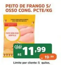Supermercados Pague Menos Peito de frango s/ osso cong. oferta