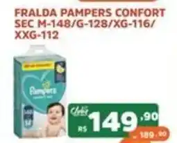 Supermercados Pague Menos Fralda pampers confort oferta
