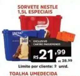 Supermercados Pague Menos Sorvete nestle especiais oferta