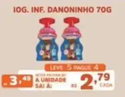 Supermercados Pague Menos Iog. inf. danoninho 70g oferta