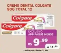 Supermercados Pague Menos creme dental colgate total oferta
