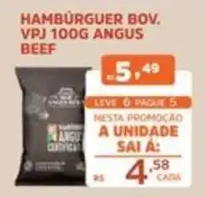 Supermercados Pague Menos Hambúrguer bov. vpj 100g angus beef oferta