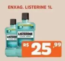 Supermercados Pague Menos Enxag. listerine 1l oferta
