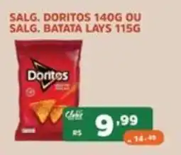 Supermercados Pague Menos Salg. doritos 140g ou salg. batata lays 115g oferta