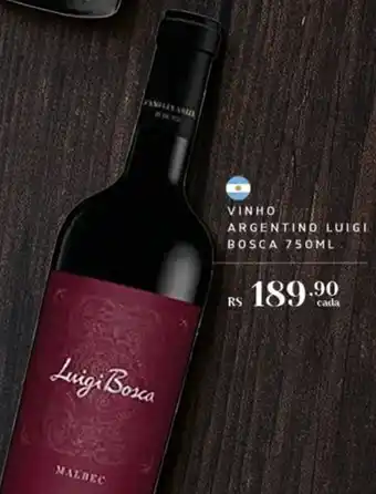 Empório Bahamas Vinho argentino luigi bosca oferta