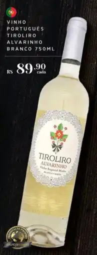 Empório Bahamas Vinho português tiroliro alvarinho branco oferta
