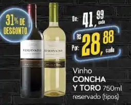 Cometa Supermercados Vinho concha y toro reservado oferta
