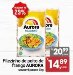 Cometa Supermercados Filezinho de peito de frango aurora sasami oferta