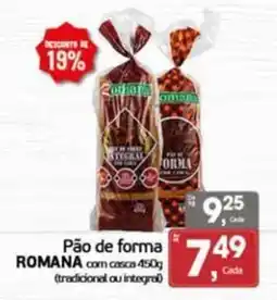 Cometa Supermercados Pão de forma romana oferta