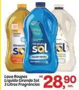 Fort Atacadista Sol - lava roupas líquido girando 3 litros fragrâncias oferta