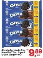 Fort Atacadista Oreo - biscoito recheado banilha/choc. tripack oferta