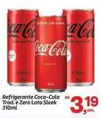 Fort Atacadista Original - refrigerante coca-cola trad. e zero lata sleek oferta