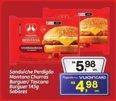 Fort Atacadista Perdigão - sanduíche mortana churras burguer/toscana oferta