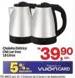 Fort Atacadista Inox - chaleira eléctrica chic lar oferta