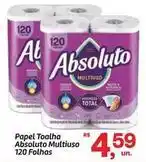 Fort Atacadista Absoluto - papel toalha multiuso 120 folhas oferta