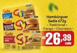 Supermercados Pague Menos Hambúrguer Sadia oferta