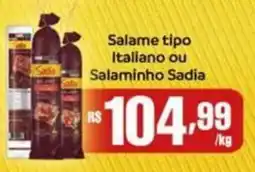 Supermercados Pague Menos Salame tipo italiano ou salaminho sadia oferta