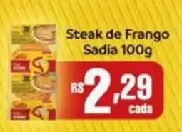 Supermercados Pague Menos Steak de Frango Sadia oferta