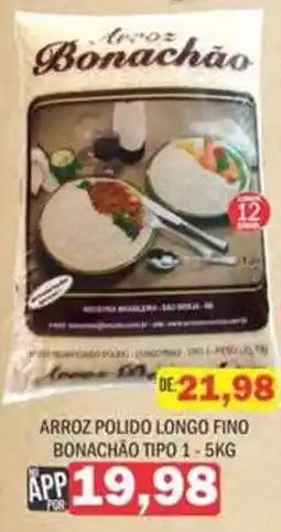 Supermercados Mendonça Arroz polido longo fino bonachão tipo 1 oferta