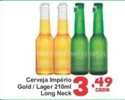 Rede Super Compras Cerveja Império Gold / Lager 210ml Long Neck oferta