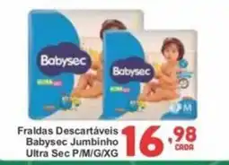 Rede Super Compras Fraldas descartáveis babysec jumbinho ultra sec oferta