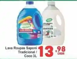 Rede Super Compras Lava Roupas Saponi Tradicional / Coco oferta