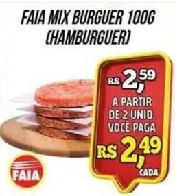Zattão Supermercado Faia mix burguer 100g (hamburguer) oferta