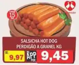 Supermercados Mendonça Salsicha hot dog perdigão a granel oferta
