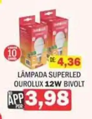 Supermercados Mendonça Lâmpada superled ourolux 12w bivolt oferta